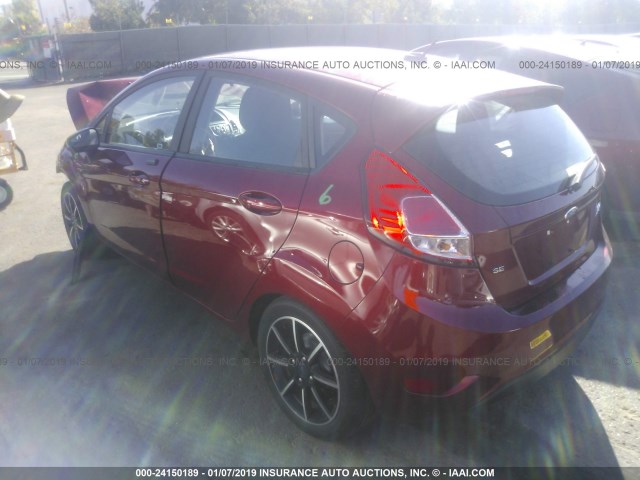 3FADP4EJ9FM190690 - 2015 FORD FIESTA SE RED photo 3