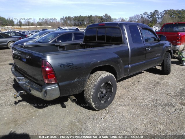 5TFTX4CN5BX005146 - 2011 TOYOTA TACOMA ACCESS CAB ნაცრისფერი ფოტო 4