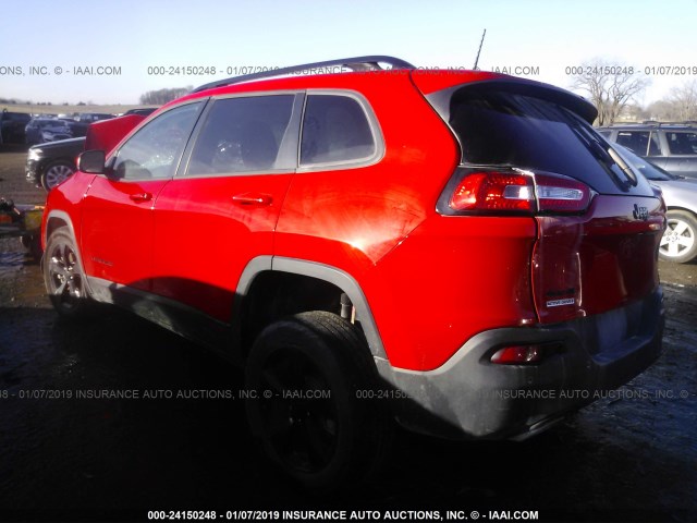 1C4PJMDS1HW589924 - 2017 JEEP CHEROKEE LIMITED RED photo 3