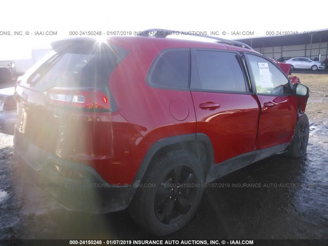 1C4PJMDS1HW589924 - 2017 JEEP CHEROKEE LIMITED RED photo 4