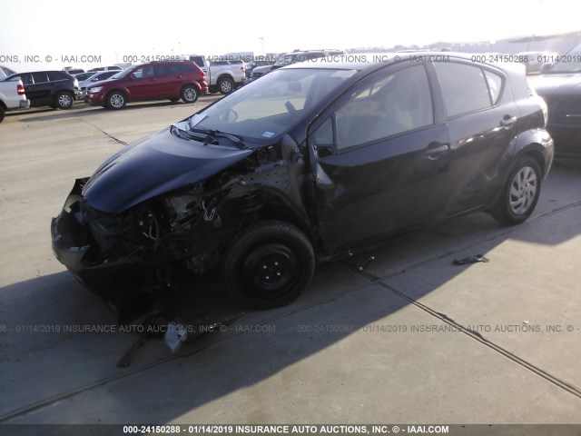 JTDKDTB33F1090799 - 2015 TOYOTA PRIUS C BLACK photo 2