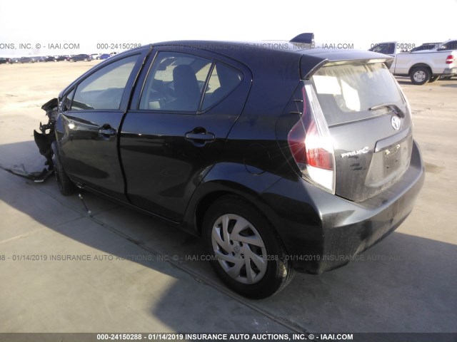 JTDKDTB33F1090799 - 2015 TOYOTA PRIUS C BLACK photo 3