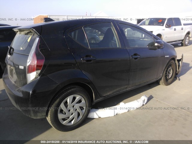 JTDKDTB33F1090799 - 2015 TOYOTA PRIUS C BLACK photo 4