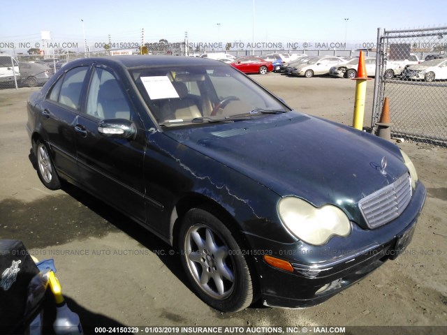 WDBRF61JX2F273509 - 2002 MERCEDES-BENZ C 240 GREEN photo 1