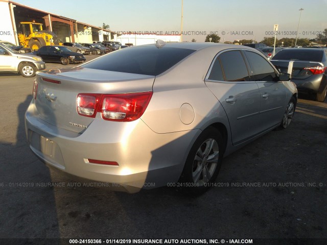 1G11C5SA9DF315356 - 2013 CHEVROLET MALIBU 1LT ვერცხლისფერი ფოტო 4