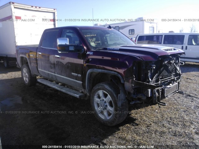 1GT12TEY4HF111495 - 2017 GMC SIERRA K2500 SLT MAROON photo 1