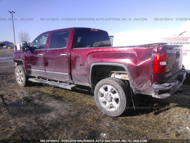 1GT12TEY4HF111495 - 2017 GMC SIERRA K2500 SLT MAROON photo 3