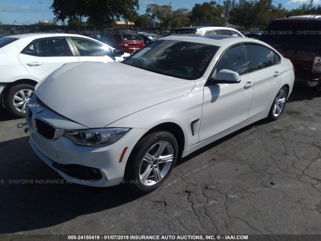 WBA4A5C51FD410940 - 2015 BMW 428 I/GRAN COUPE WHITE photo 2
