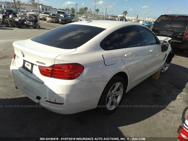 WBA4A5C51FD410940 - 2015 BMW 428 I/GRAN COUPE WHITE photo 4