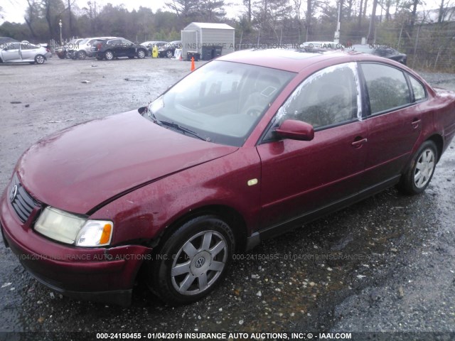 WVWPD63B5XE435225 - 1999 VOLKSWAGEN PASSAT GLX 红色 照片 2