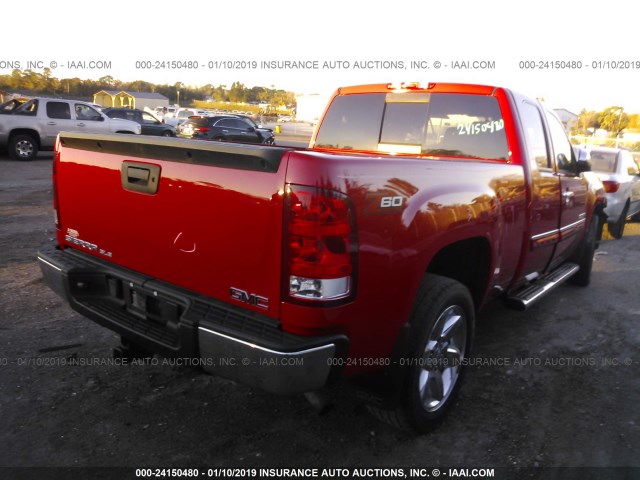 1GTR1VE00DZ226888 - 2013 GMC SIERRA C1500 SLE RED photo 4