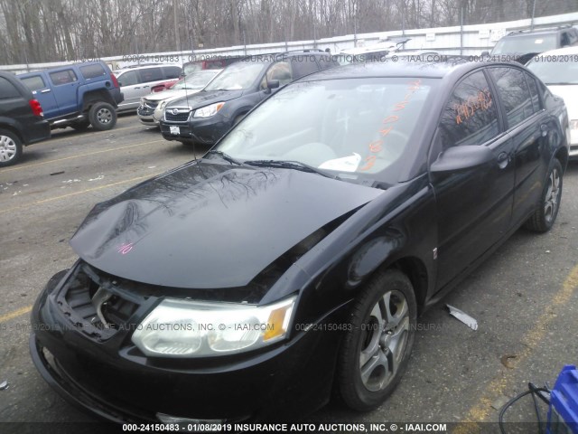1G8AL52F65Z137306 - 2005 SATURN ION LEVEL 3 BLACK photo 2