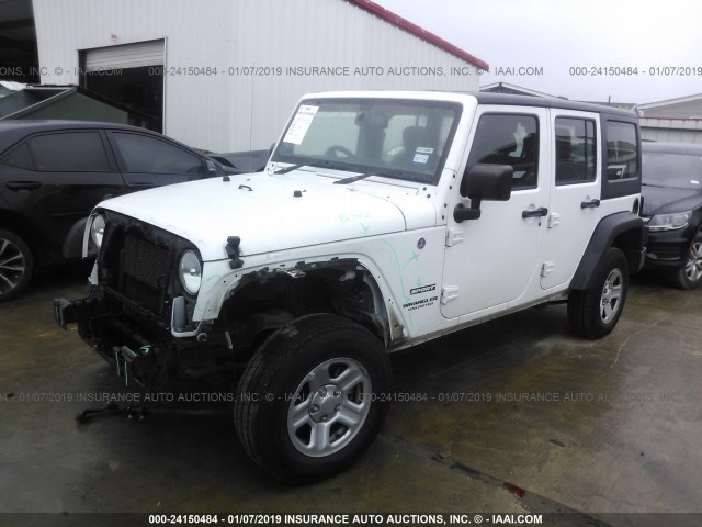 1C4BJWKG8GL318458 - 2016 JEEP WRANGLER UNLIMITE SPORT WHITE photo 2