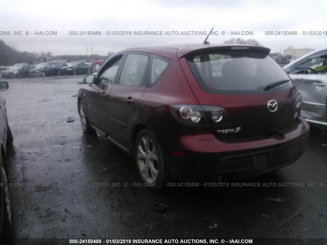 JM1BK343681129035 - 2008 MAZDA 3 HATCHBACK RED photo 3