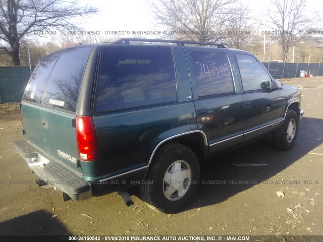 1GNEK13RXWJ345336 - 1998 CHEVROLET TAHOE K1500 GREEN photo 4