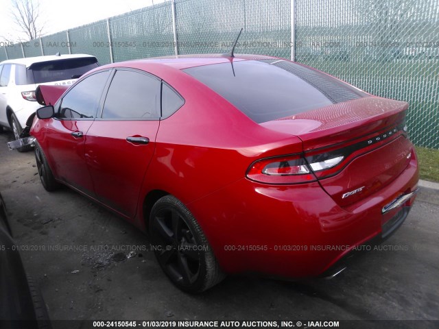 1C3CDFEB8FD223293 - 2015 DODGE DART GT RED photo 3