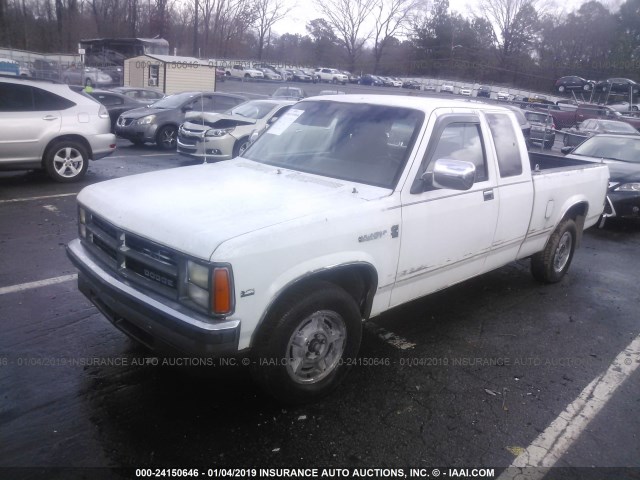 1B7FL23XXLS674624 - 1990 DODGE DAKOTA WHITE photo 2