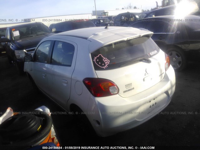 ML32A3HJ6FH050211 - 2015 MITSUBISHI MIRAGE DE WHITE photo 3