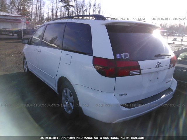 5TDZA23C84S139396 - 2004 TOYOTA SIENNA CE/LE WHITE photo 3