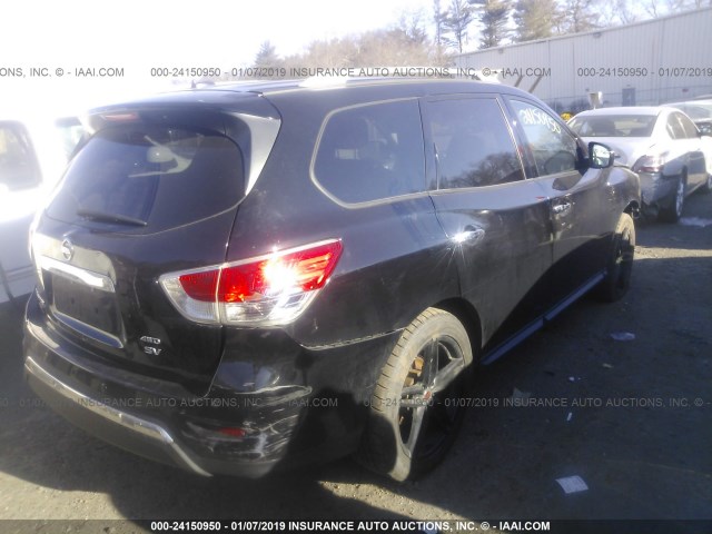 5N1AR2MM9DC680676 - 2013 NISSAN PATHFINDER S/SV/SL/PLATINUM BLACK photo 4