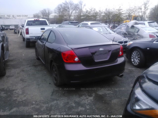 JTKDE167260063664 - 2006 TOYOTA SCION TC PURPLE photo 3