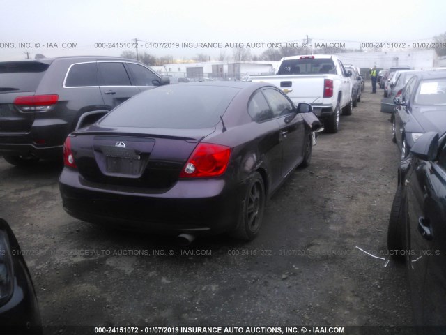 JTKDE167260063664 - 2006 TOYOTA SCION TC PURPLE photo 4