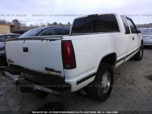 1GTEK19R8VE534042 - 1997 GMC SIERRA K1500 WHITE photo 4