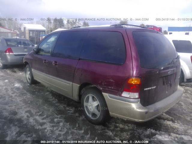 2FMDA5340YBB51484 - 2000 FORD WINDSTAR SEL MAROON photo 3