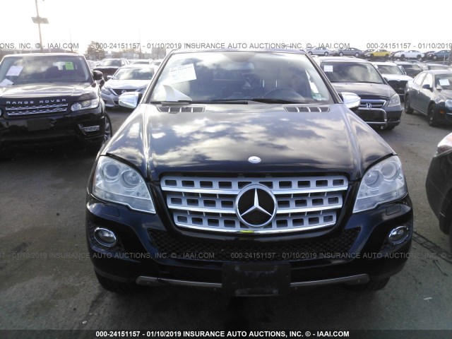 4JGBB8GB6AA591936 - 2010 MERCEDES-BENZ ML 350 4MATIC BLACK photo 6