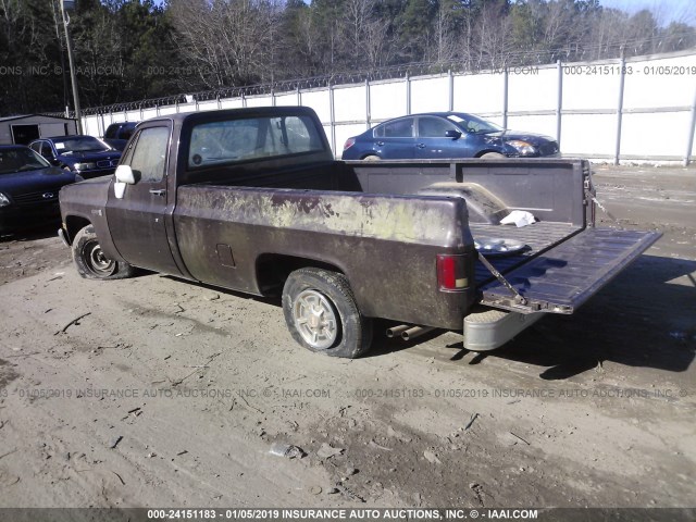 1GTDC14H2GJ503001 - 1986 GMC C1500 BROWN photo 3