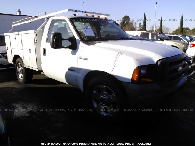 1FDSF34P06EA16464 - 2006 FORD F350 SRW SUPER DUTY WHITE photo 1