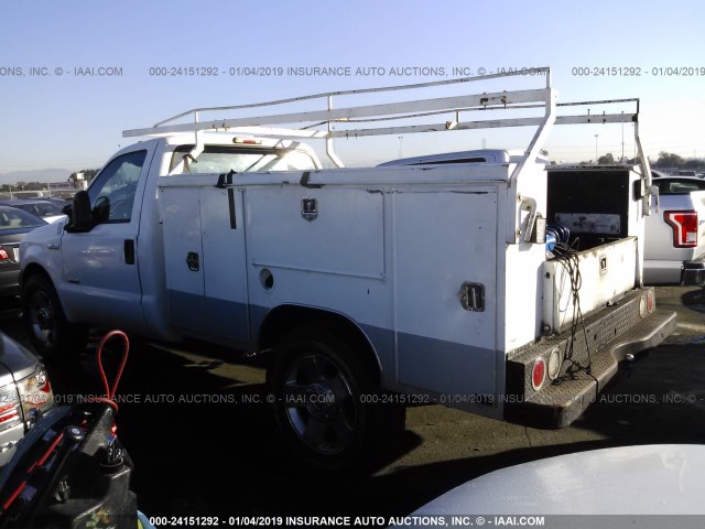 1FDSF34P06EA16464 - 2006 FORD F350 SRW SUPER DUTY WHITE photo 3