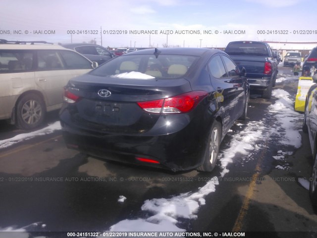 5NPDH4AE3DH204229 - 2013 HYUNDAI ELANTRA GLS/LIMITED BLACK photo 4