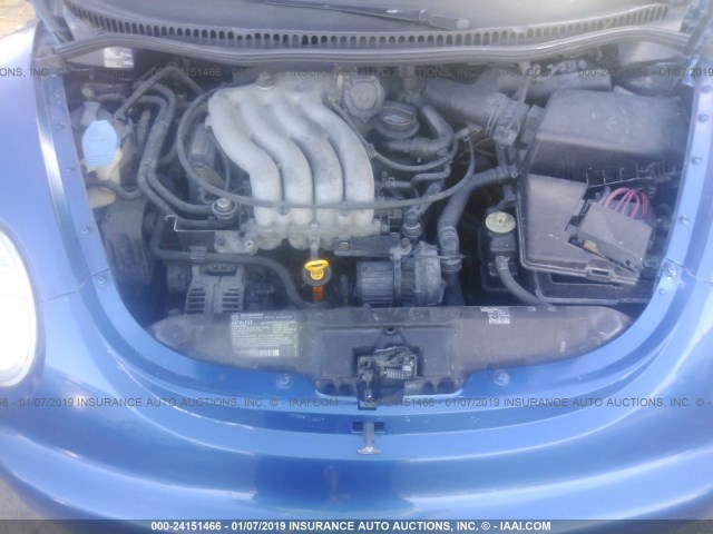 3VWBC21C6YM472620 - 2000 VOLKSWAGEN NEW BEETLE GL BLUE photo 10