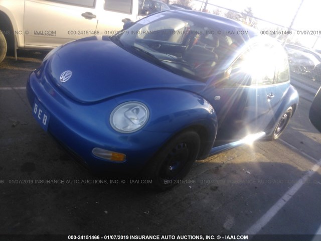 3VWBC21C6YM472620 - 2000 VOLKSWAGEN NEW BEETLE GL BLUE photo 2