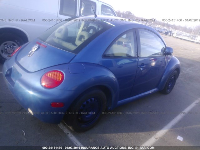 3VWBC21C6YM472620 - 2000 VOLKSWAGEN NEW BEETLE GL BLUE photo 4