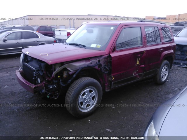 1C4NJRBBXDD236711 - 2013 JEEP PATRIOT SPORT RED photo 2