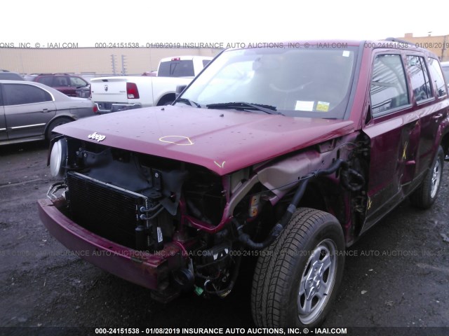 1C4NJRBBXDD236711 - 2013 JEEP PATRIOT SPORT RED photo 6