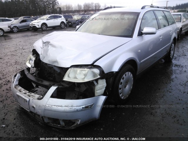 WVWND63B44E082463 - 2004 VOLKSWAGEN PASSAT GL SILVER photo 2