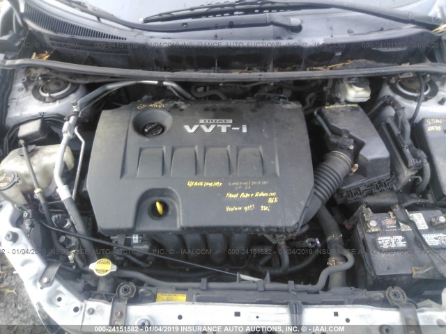 2T1KU40E39C007544 - 2009 TOYOTA COROLLA MATRIX  SILVER photo 10