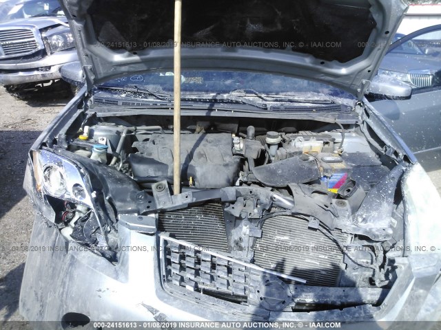 3N1AB61E19L656366 - 2009 NISSAN SENTRA 2.0/2.0S/2.0SL SILVER photo 10