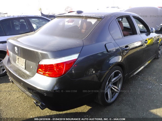 WBANB53556CP00363 - 2006 BMW 550 I BLACK photo 4