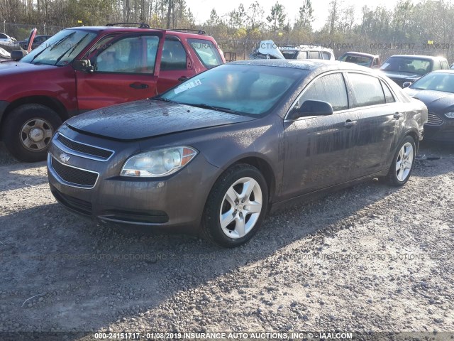 1G1ZA5E04A4147211 - 2010 CHEVROLET MALIBU LS GRAY photo 2