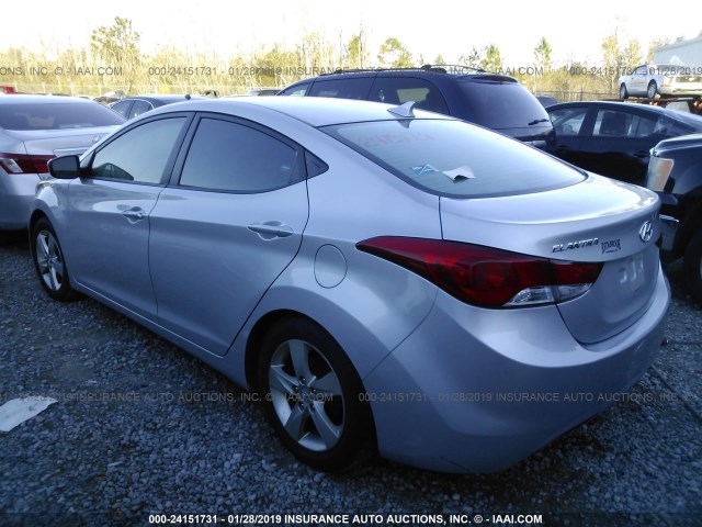 KMHDH4AE7DU743938 - 2013 HYUNDAI ELANTRA GLS/LIMITED SILVER photo 3