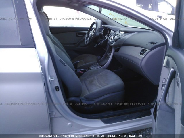 KMHDH4AE7DU743938 - 2013 HYUNDAI ELANTRA GLS/LIMITED SILVER photo 5