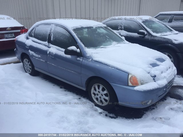 KNADC125946299432 - 2004 KIA RIO BLUE photo 1