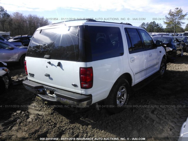 1FMRU15L1YLC07202 - 2000 FORD EXPEDITION XLT WHITE photo 4