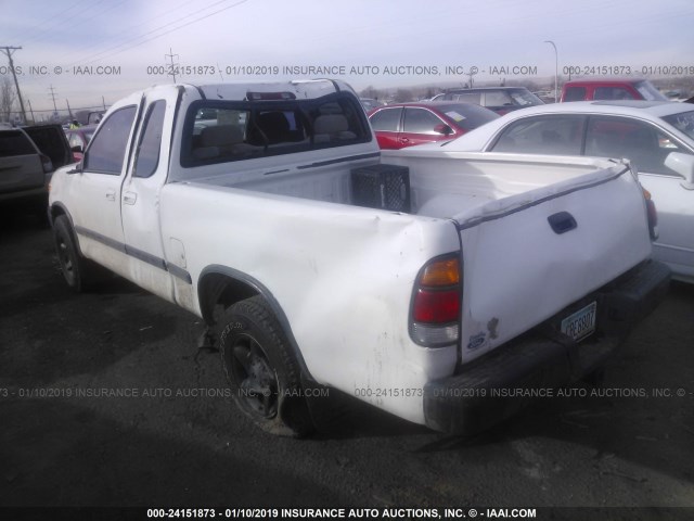 5TBRT3412YS113209 - 2000 TOYOTA TUNDRA ACCESS CAB/ACCESS CAB SR5 WHITE photo 3