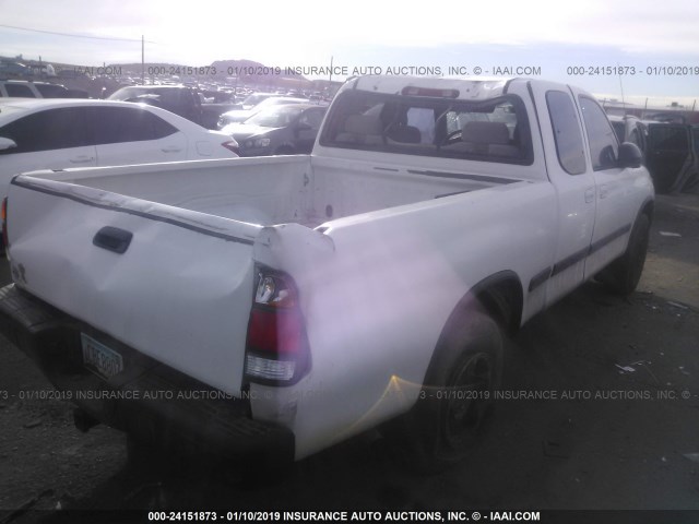 5TBRT3412YS113209 - 2000 TOYOTA TUNDRA ACCESS CAB/ACCESS CAB SR5 WHITE photo 4