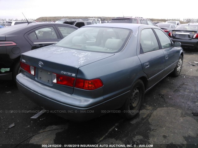 4T1BG22K01U816730 - 2001 TOYOTA CAMRY CE/LE/XLE BLUE photo 4